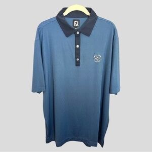 FootJoy Golf Shirt Mens Extra Large Polo Embroidered Logo Great River Golf Club